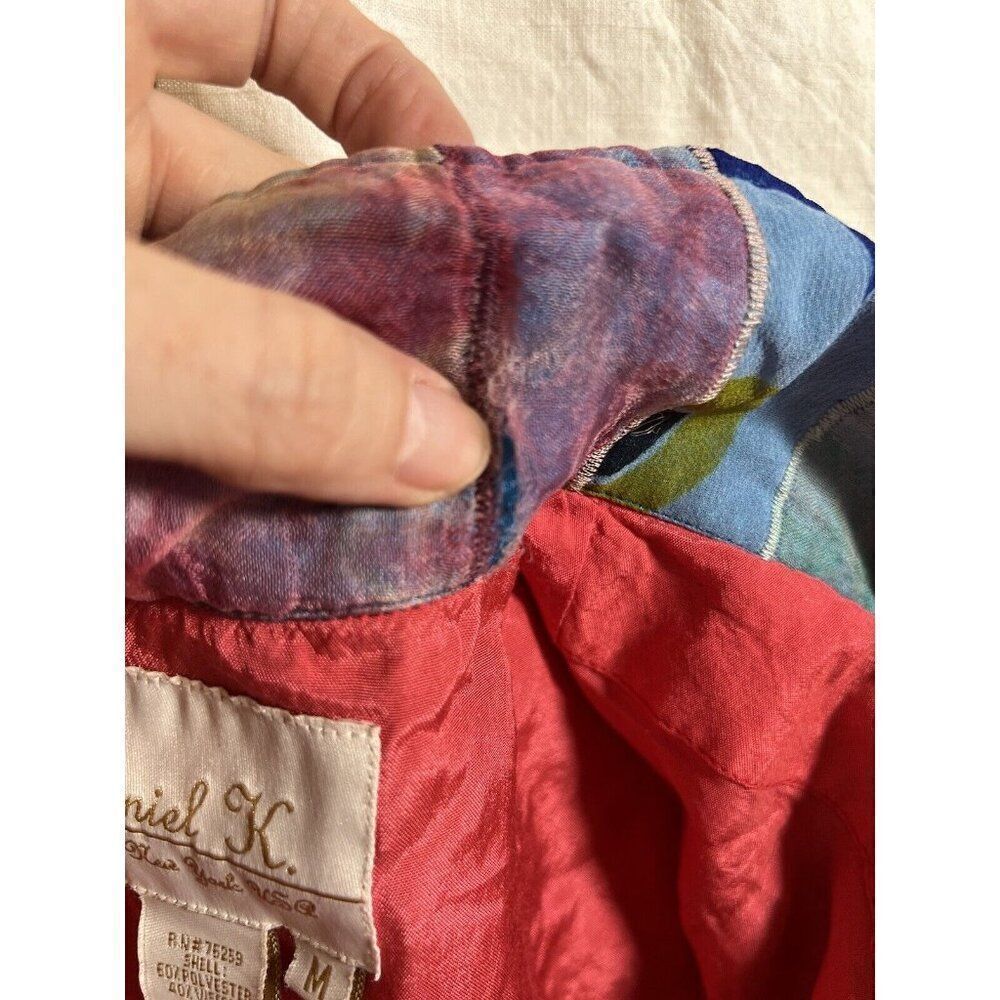 Vintage Patchwork jacket Medium Butterfly aplique… - image 12